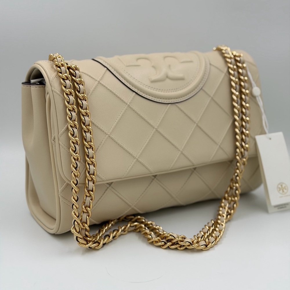 Tory Burch Fleming Soft Convertible Shoulder Bag New Cream — BNWT + Dustbag